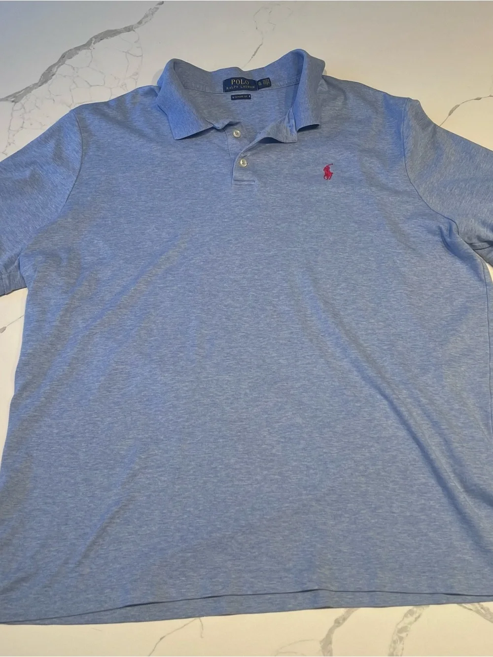 Ralph Lauren Light Blue Polo with Red Pony